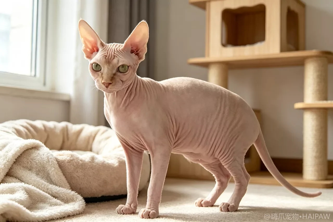 加拿大无毛猫品种图鉴：性格、饲养难度与适合人群全解析