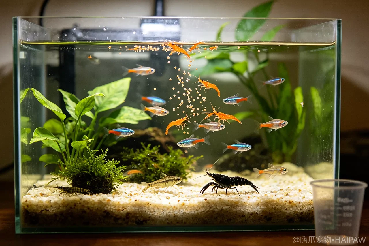观赏鱼能吃米饭面包吗？人类食物投喂的风险与替代方案