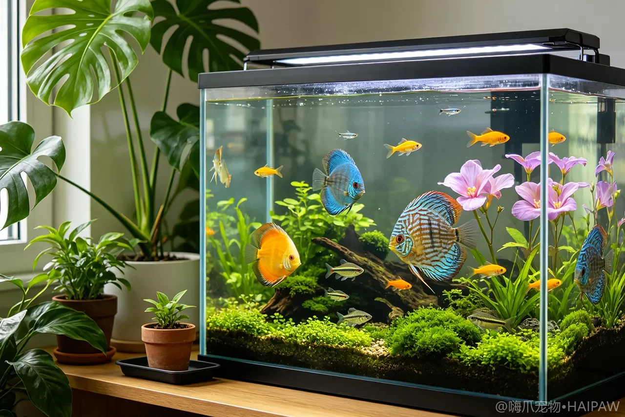 鱼缸旁边能放绿植吗？水族缸周围环境布置的安全与美观指南