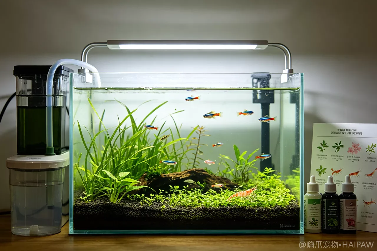 草缸不加CO₂能养好水草吗？低 tech草缸的品种选择与养护方案