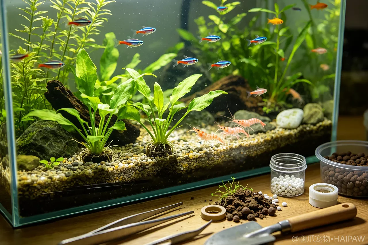 水草种下去总是漂起来怎么办？种植固定技巧与不同底床的种植方案