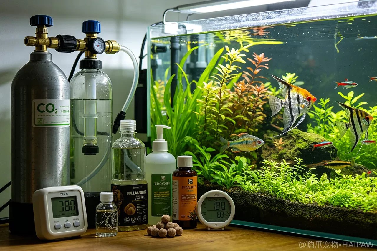 草缸到底要不要加CO2？碳源系统选择与肥料搭配完整方案