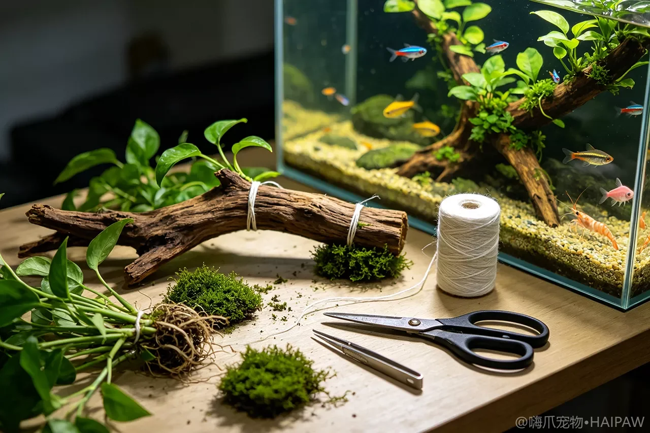 水榕绑沉木怎么选材不烂根？水榕附木种植的选材与绑法详解